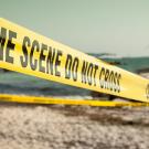 Crime scene at beach