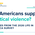 UC Davis logo and report title: Do Americans support political violence?